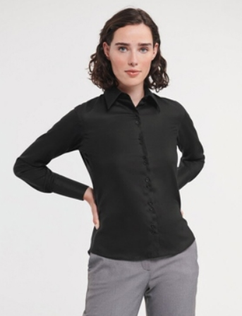 RUSSELL LADIES LONG SLEEVE ULTIMATE NON-IRON SHIRT