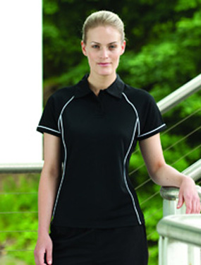 LADIES PIPED PERFORMANCE POLO