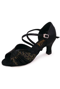 X-STRAP BROCADE SANDAL WITH MESH