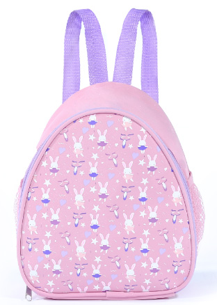 DANCERS PVC BACKPACK WITH REPEAT BUNNY PATTERN