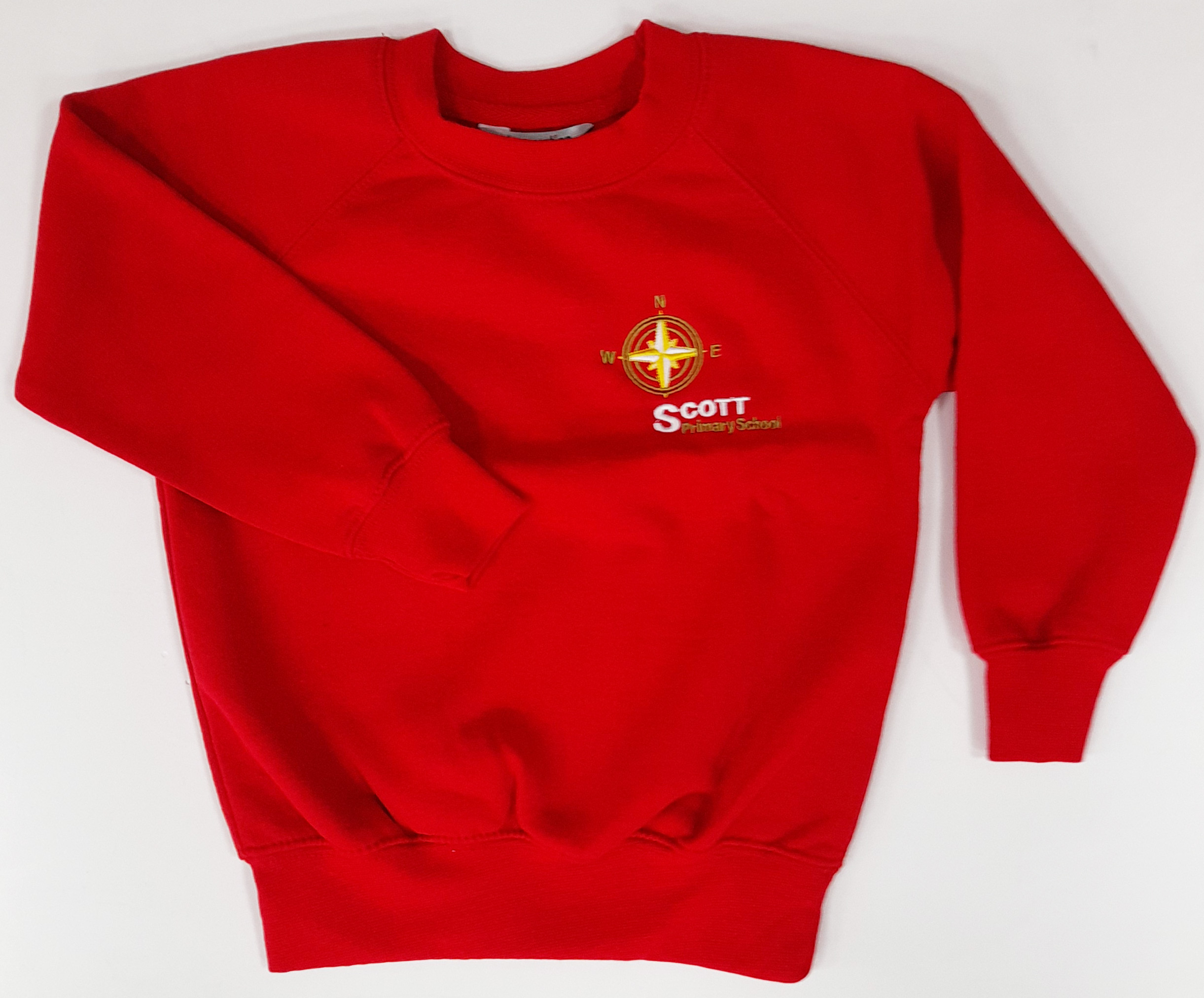 Scott Primary Sweatshirt (Red With Logo) RECP TO YR 4