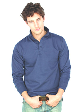 MENS BUTTON TOP SWEAT