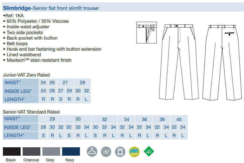 BANNER SENIOR BOYS REGULAR FIT TROUSER