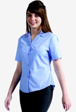 BANNER SHORT SLEEVE OPEN NECK BLOUSE (TWIN PACK) 112070