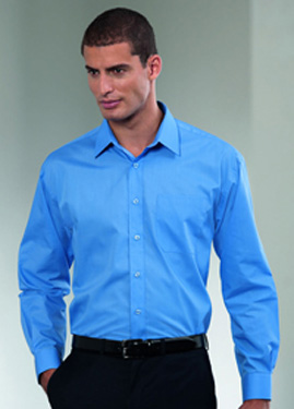 MENS LONG SLEEVE POLYCOTTON POPLIN SHIRT