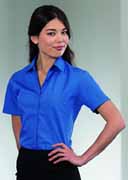 JERZEES S/S LADIES PURE COTTON POPLIN SHIRT - 937F