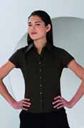 RUSSELL CAP SLEEVE TENCEL FITTED SHIRT - 955F