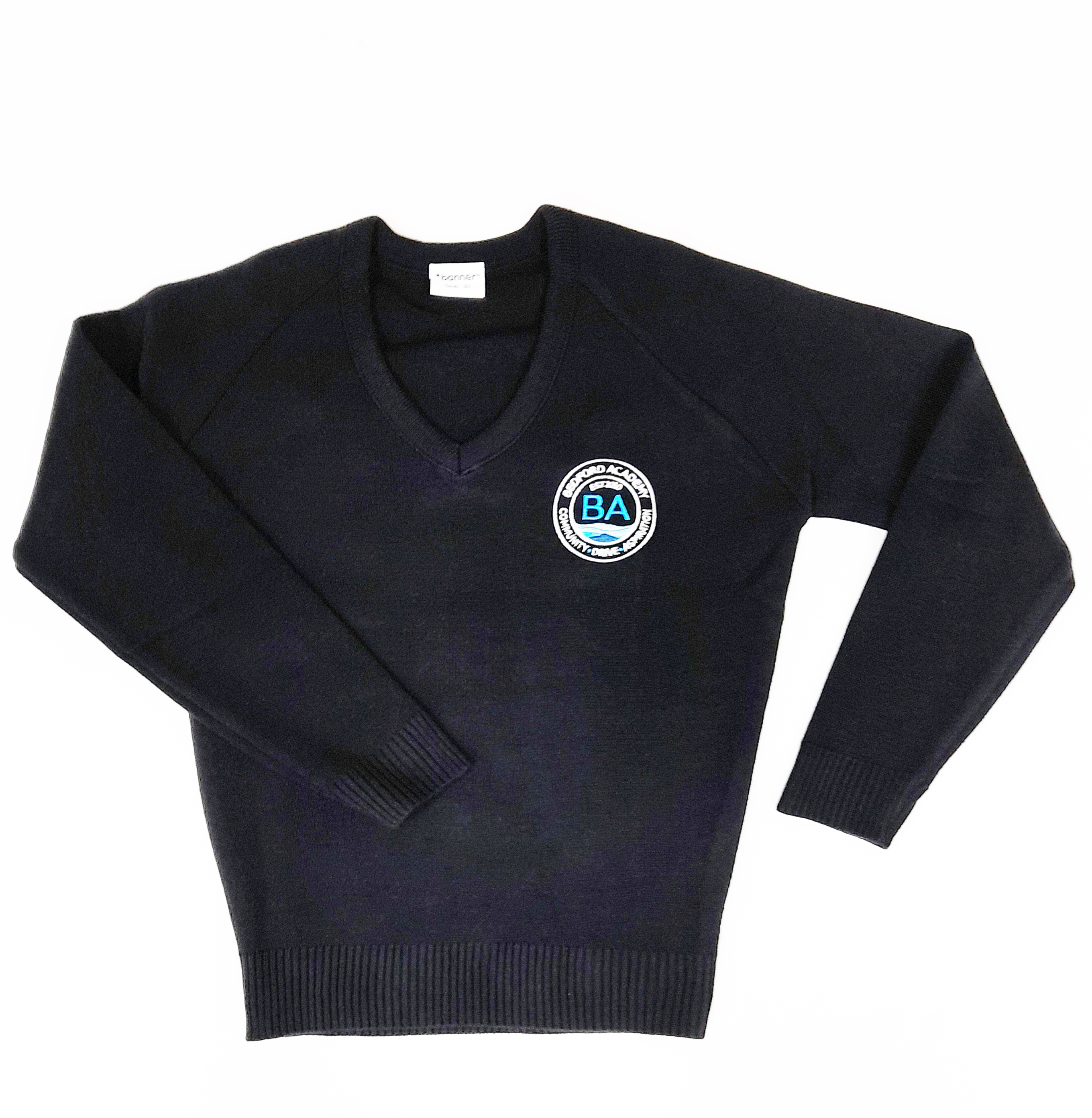 Bedford Academy V-Kneck Jumper NEW (Navy)