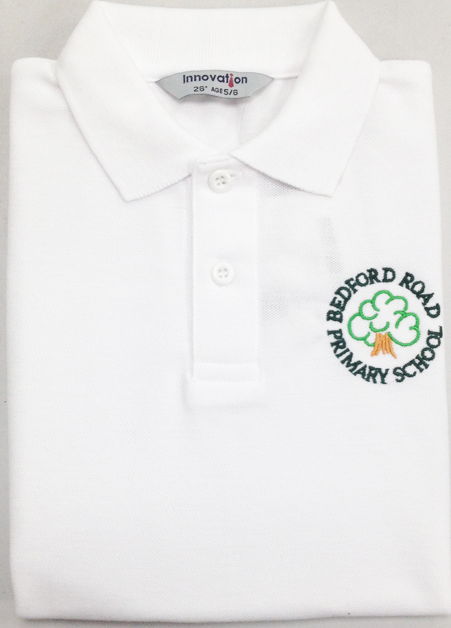 Bedford Road Primary Polo Shirt (White)