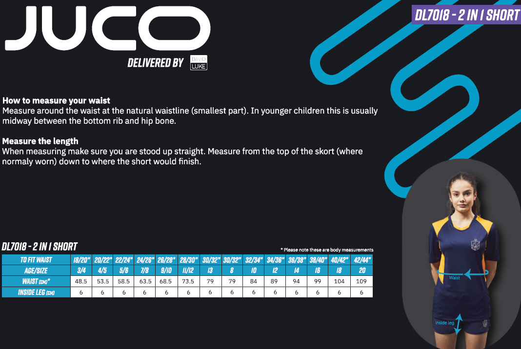 DAVID LUKE JUCO 2 IN 1 ECO SHORT (FEMALE FIT)