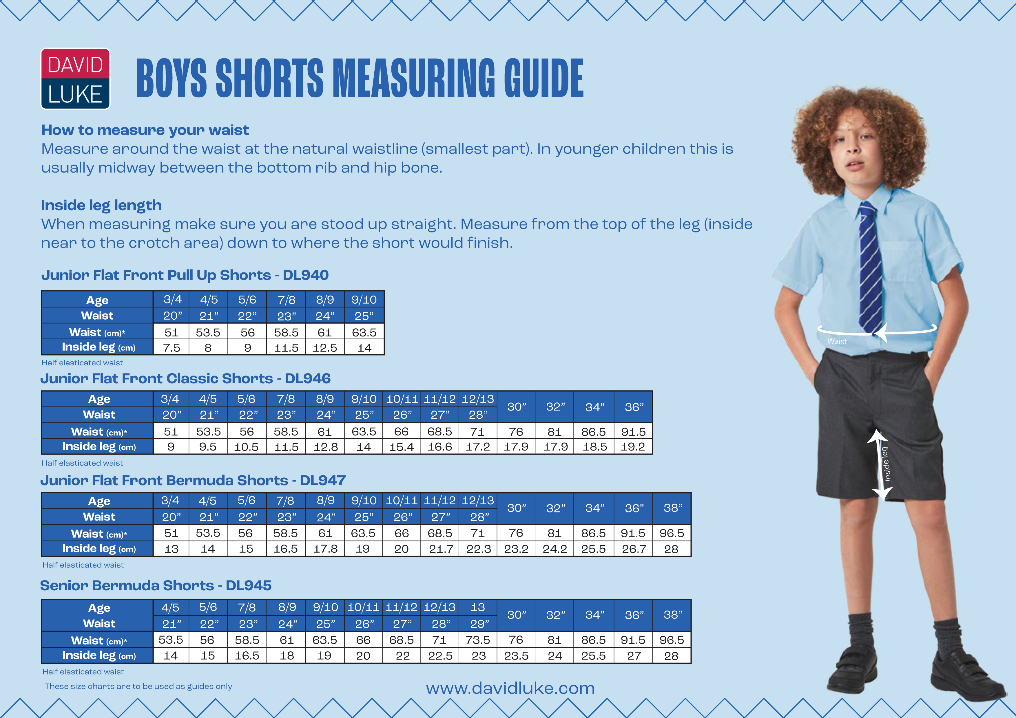 DAVID LUKE BOYS PULL ON SHORTS