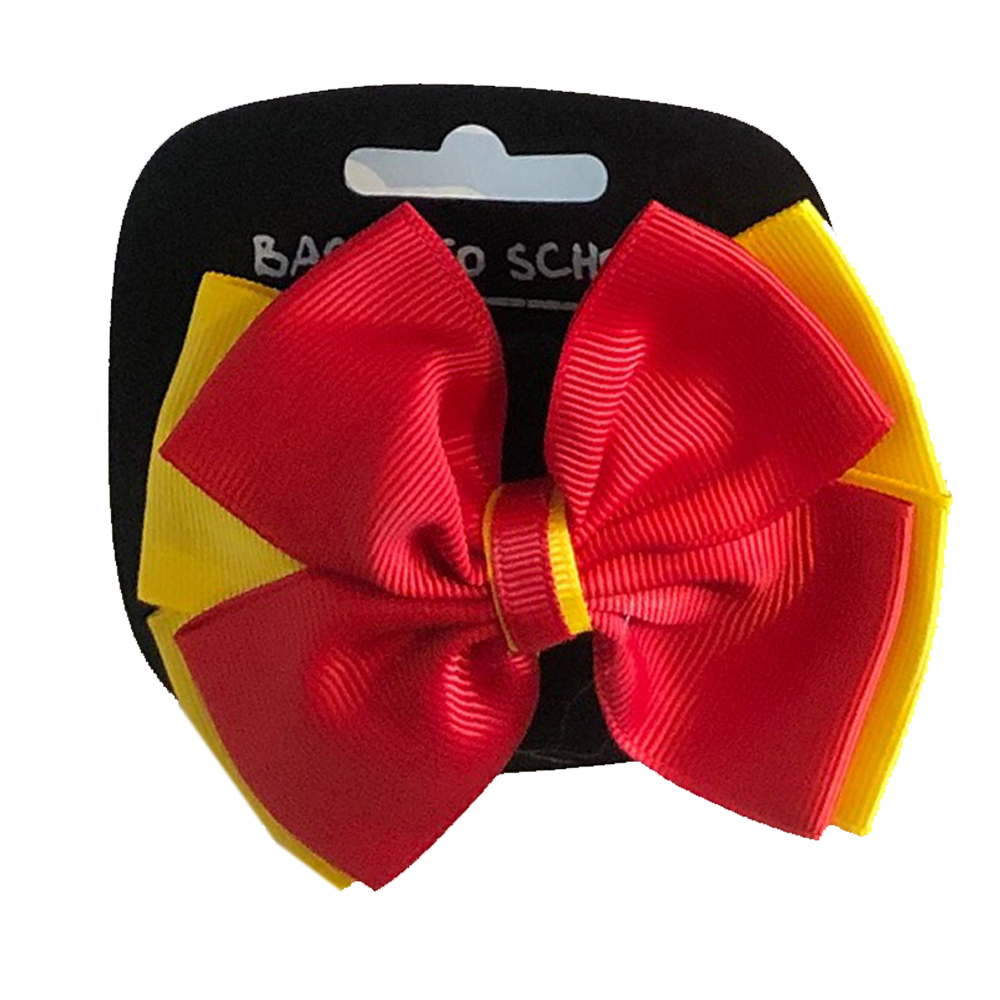 UNICOL HAIR BOWS RED/GOLD
