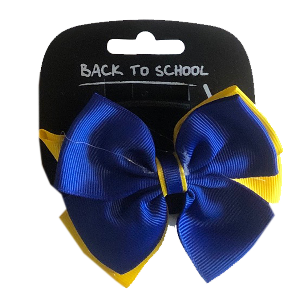 UNICOL HAIR BOWS ROYAL/GOLD