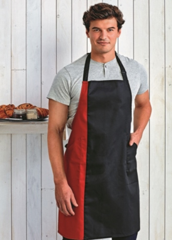 PREMIER COLOURS COLLECTION CONTRAST BIB APRON