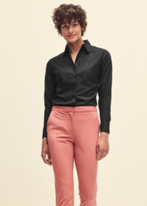 FRUIT OF THE LOOM LADIES LONG SLEEVE OXFORD SHIRT