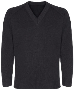 V/NECK KNITTED JUMPER (PLAIN BLACK)