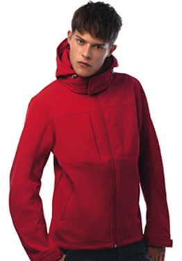 MENS HOODED SOFTSHELL JACKET