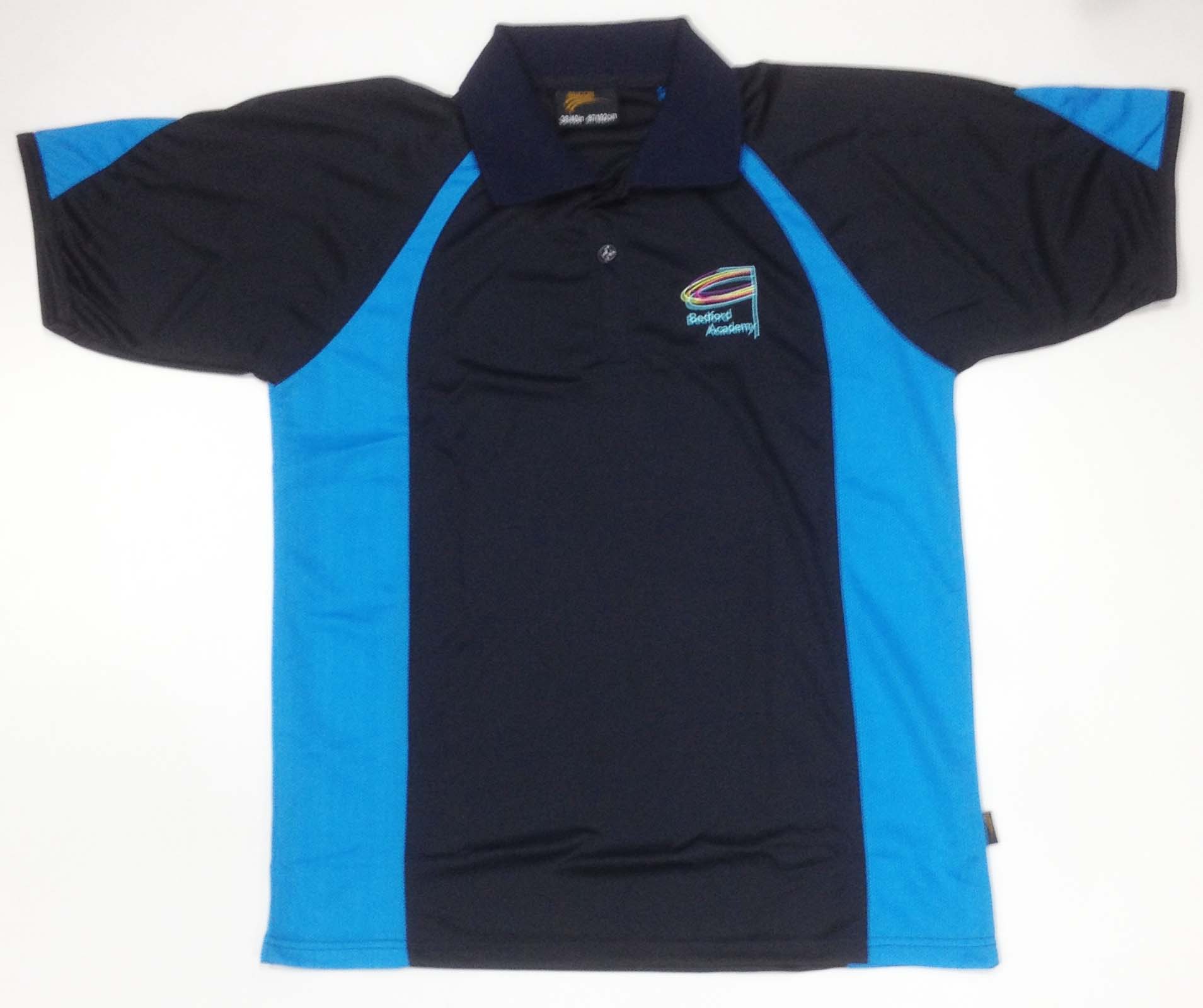 Bedford Academy Sport Polo Top (Navy/Sky)