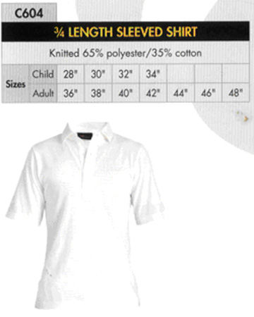 Cricket Shirt 3/4 Length Sleeve
