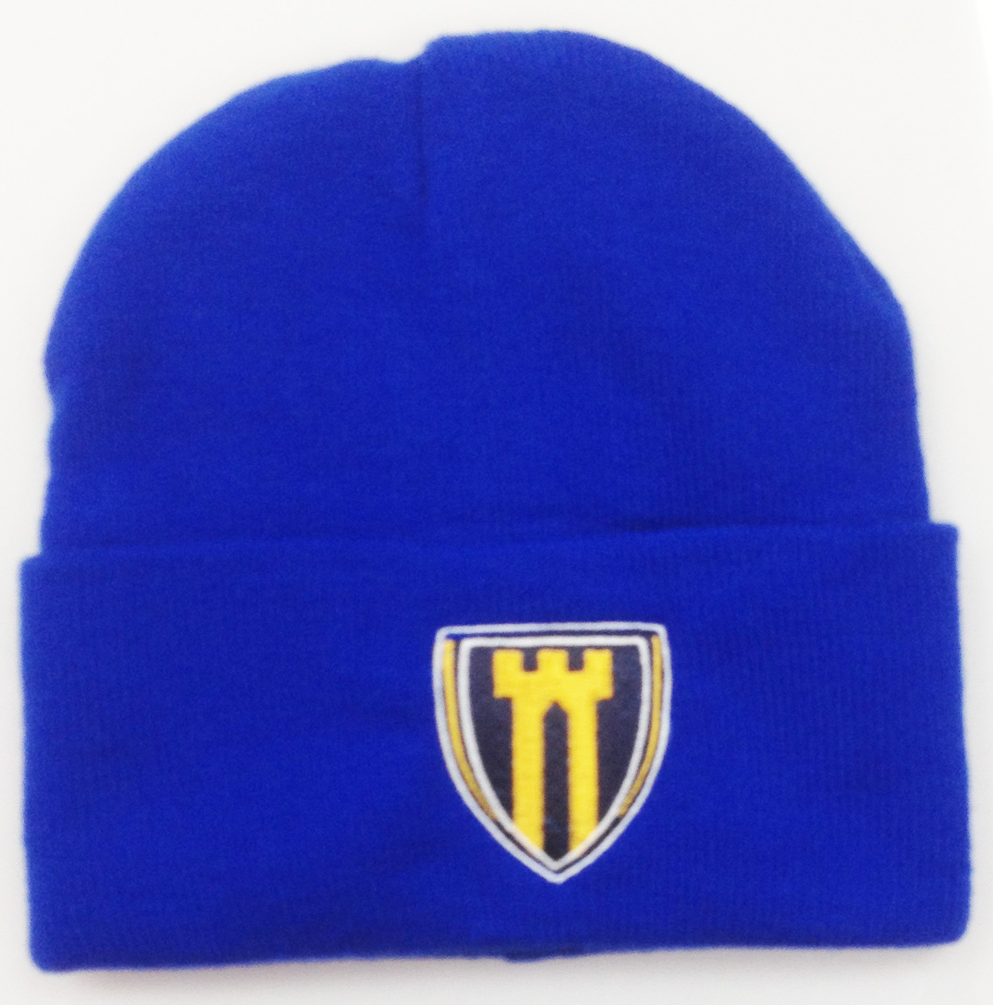Castle Newnham Primary Knitted Hat (Royal With Logo)