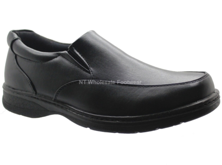 EASY FIT MENS SLIP ON WIDER FIT COMFORT SHOE