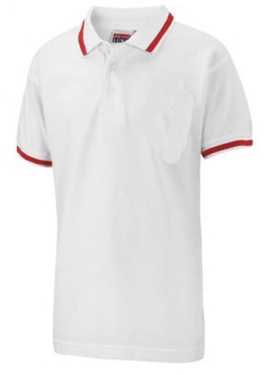 DAVID LUKE STRIPE TRIM PIQUE POLO SHIRT