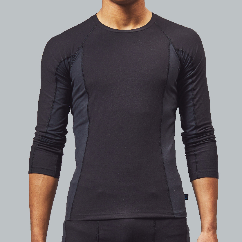 JUCO LONG SLEEVE BASE LAYER TOP (BLACK)