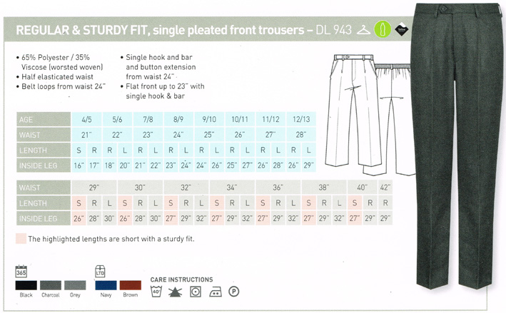 DAVID LUKE BOYS COMFORT FIT  ELASTICATED TROUSER