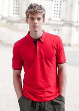 MENS CONTRAST PIQUE POLO SHIRT