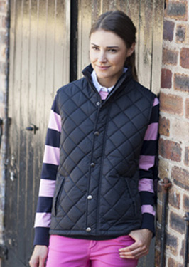 LADIES DIAMOND QUILT GILET