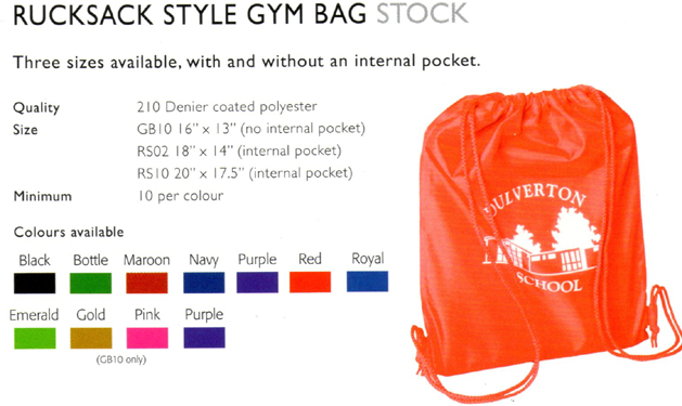 Rucksack Style Gym Bag