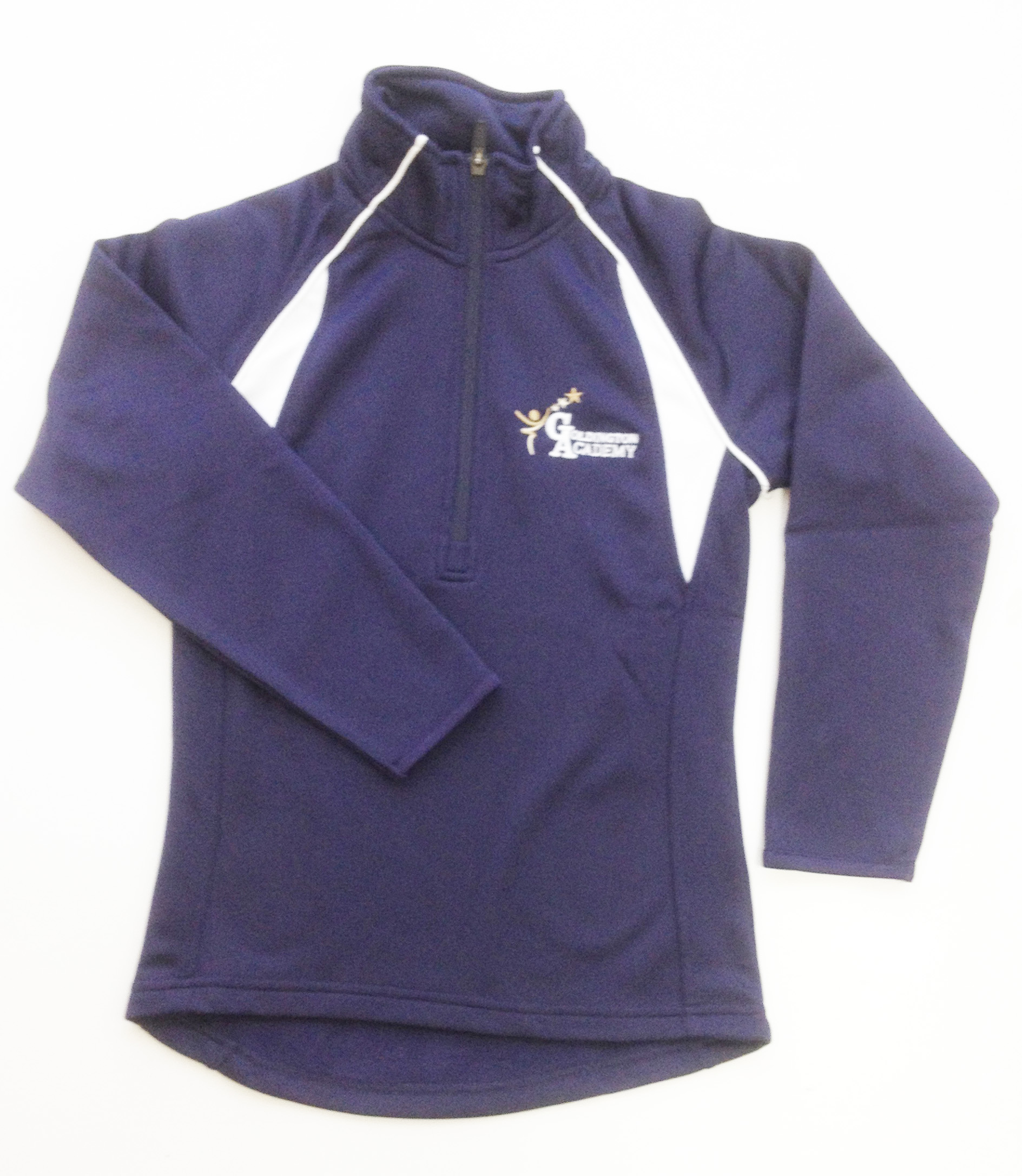 Goldington Academy Girls Long Sleeved Sports Top (Navy/White) REDUCED