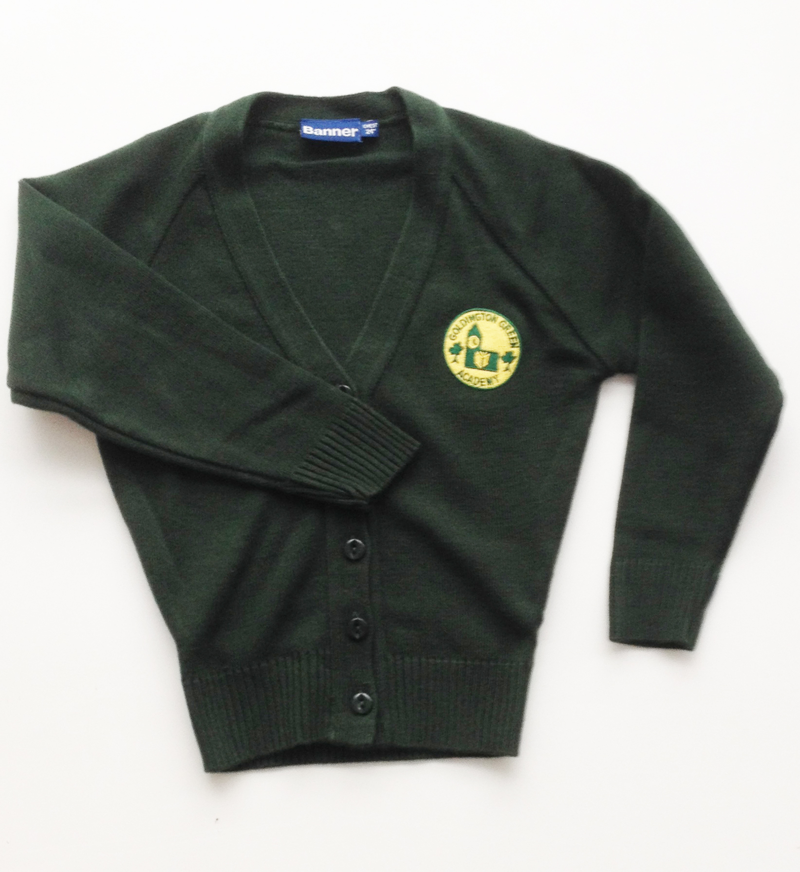 Goldington Green Academy Knitted Cardigan (Bottle)