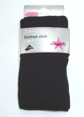 COTTON/LYCRA SOFT TIGHTS (TWIN-PACK)