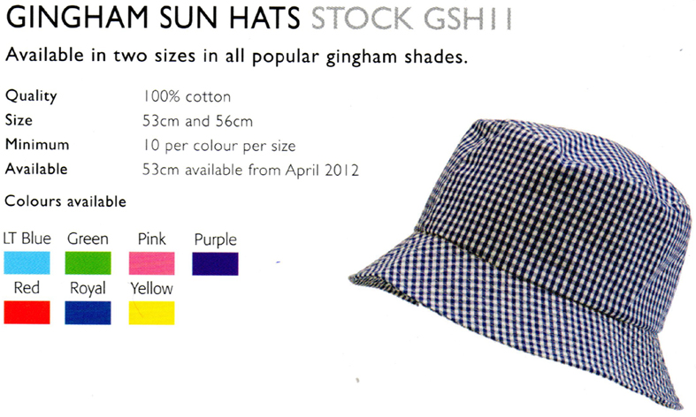 Gingham Sun Hat
