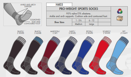 Falcon Pro-Weight Horizontal Bars Sports Socks