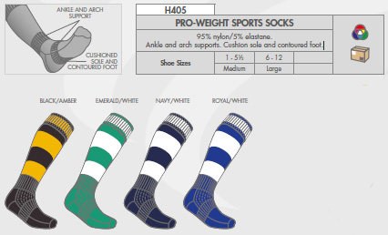 Falcon Pro-Weight Horizontal Bars Sports Socks