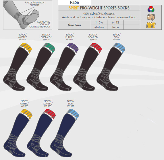 Falcon Pro-Weight Co-Ordinated Sports Socks
