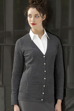 HENBURY LADIES V BUTTON CARDIGAN