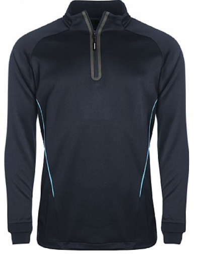 HAZELDENE QTR ZIP TRAINING TOP (NAVY/SKY)