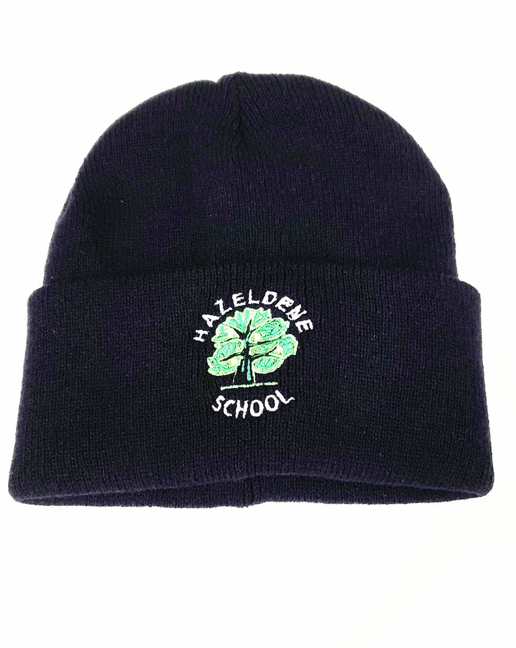 Hazeldene Knitted Hat (Navy With Logo)