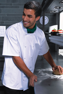 PREMIER CHEFS SHORT SLEEVE STUD JACKET