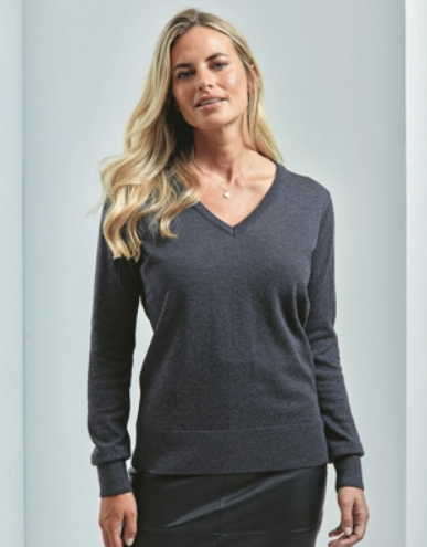 PREMIER LADIES KNITTED V-NECK SWEATER