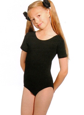 COTTON LYCRA SHORT SLEEVED LEOTARD