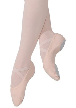 STRETCH CANVAS SPLIT-SOLE BALLET SHOE