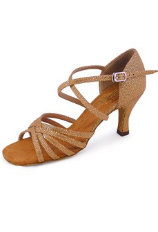 X-STRAP SANDAL IN NUBUCK AND FOIL PRINT