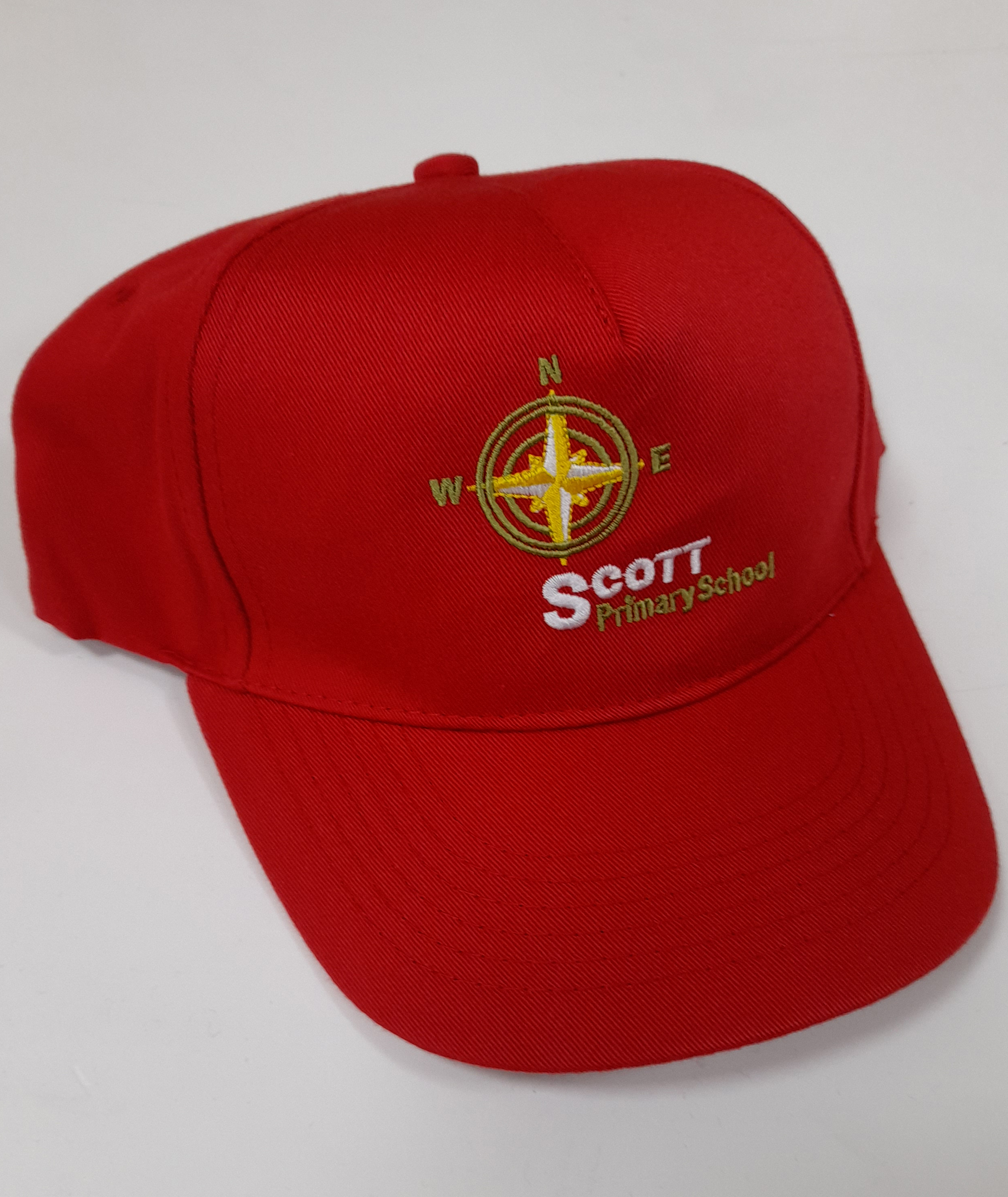 Scott Primary Baseball Cap (Red With logo)