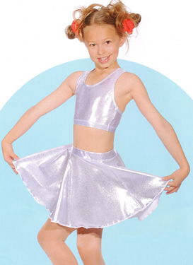 SHINEY CIRCULAR SHORT SKIRT