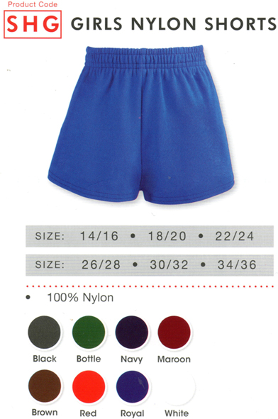 Girls Nylon shorts