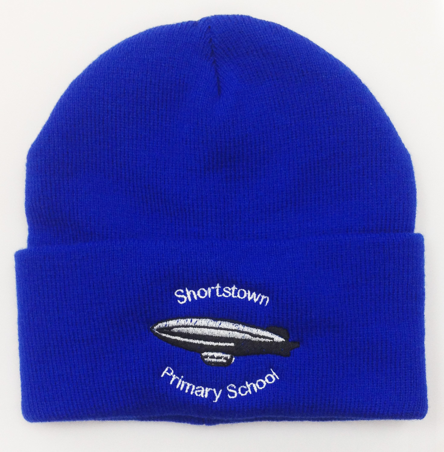 Shortstown Primary Knitted Hat (Royal With Logo)